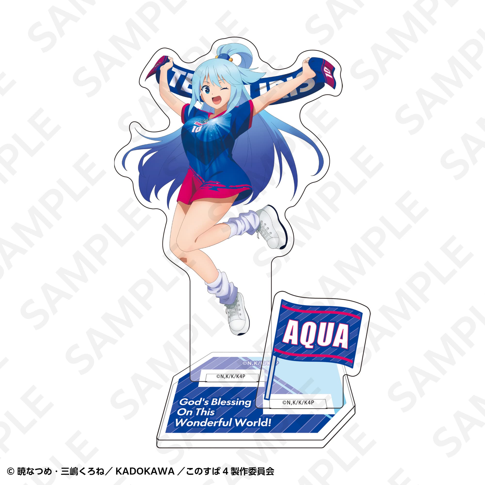 アクリルスタンド　サッカーユニフォームｖｅｒ．　アクア